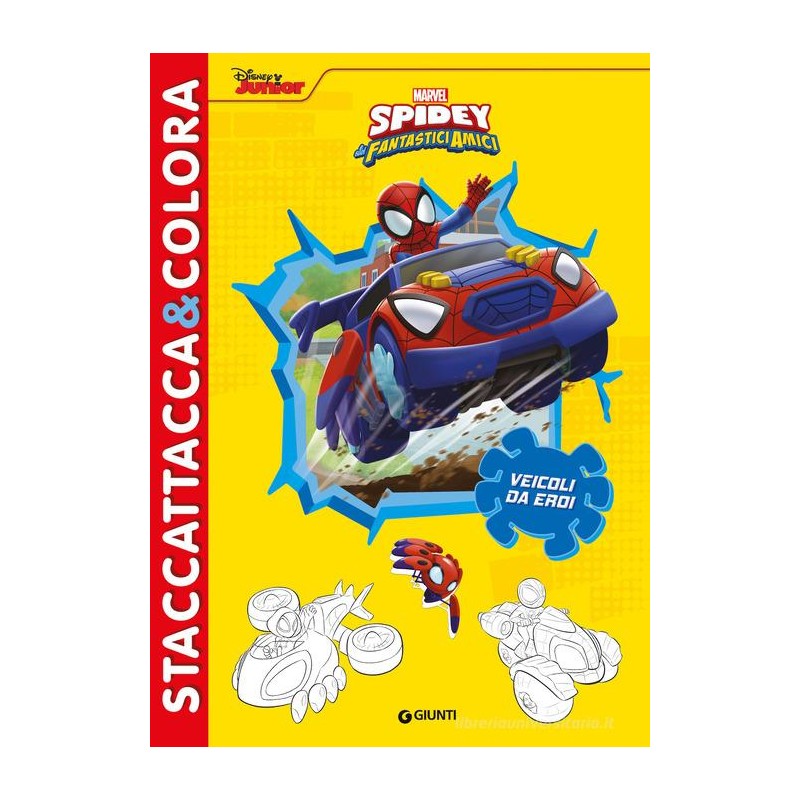 Giunti 9160 - Album Staccattacca e Colora Spidey Veicoli