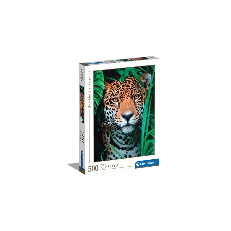 Clementoni 35127 - Puzzle 500 Pezzi - Jaguar In The Jungle