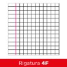 Bm 0608 - Maxi Quaderno A4 80 gr Tinta Unita 4F ( Quadretto 4mm con Margine )