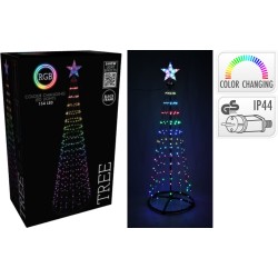 Koopman AX5380200 - Albero Spirale 150 cm con 154 Led Rgb