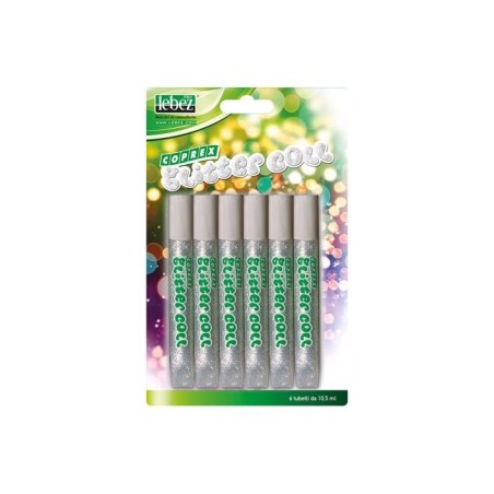 Lebez 5131 - Blister 6 Colla Glitter Argento