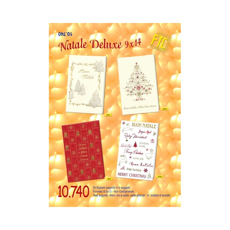 Ftc 10740 - Biglietti Natale 9 x 14 cm Conf. 50 pz