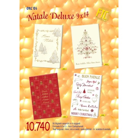 Ftc 10740 - Biglietti Natale 9 x 14 cm Conf. 50 pz