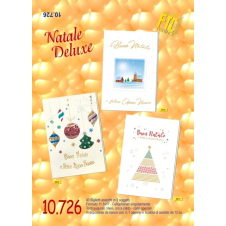 Ftc 10726 - Biglietti Auguri Natale 11,5x17cm Conf.12 pz