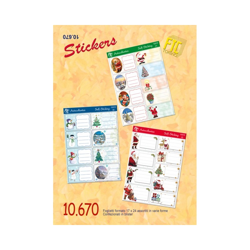 Ftc 10670 - Stickers Natale Assortiti