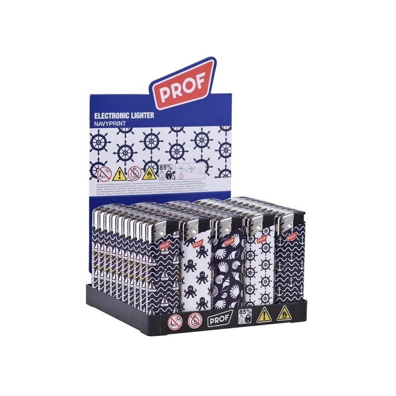 Prof 43804449 - Accendini Elettronici Ricaricabili Navyprint Conf.50 pz