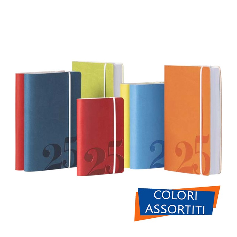 InTempo 7521CB - Agenda Bigiornaliera Tascabile 6x9cm con Elastico Ass