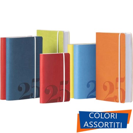 InTempo 7521CB - Agenda Bigiornaliera Tascabile 6x9cm con Elastico Ass