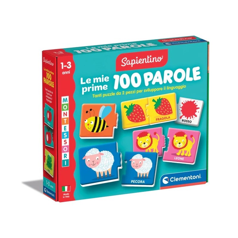 Clementoni 16851 - Sapientino - Montessori Le Mie Prime 100 Parole