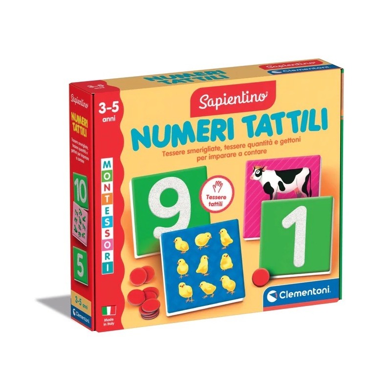 Clementoni 16854 - Sapientino - Montessori Numeri Tattili