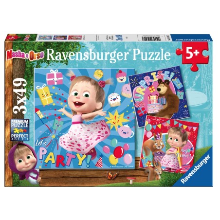 Ravensburger 5692 - Puzzle 3 x 49 Pezzi - Masha & Orso