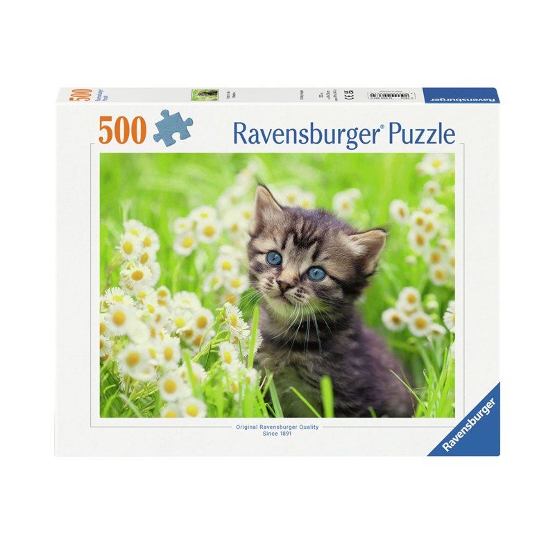 Ravensburger 367 - Puzzle 500 Pezzi - Gattino nel Prato