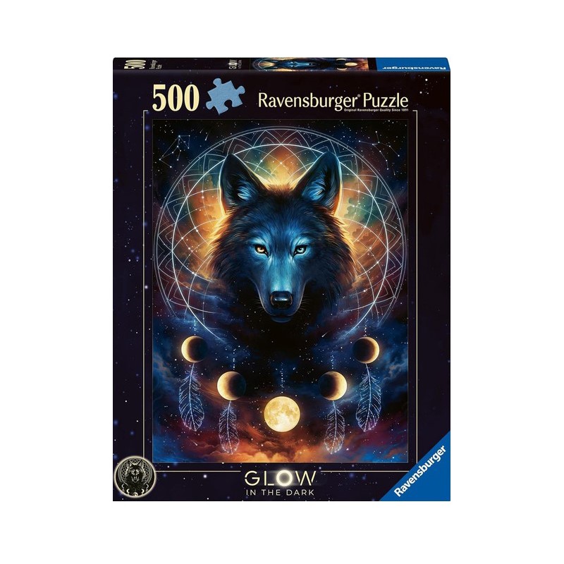 Ravensburger 442 - Puzzle 500 Pezzi - Lupo Splendente