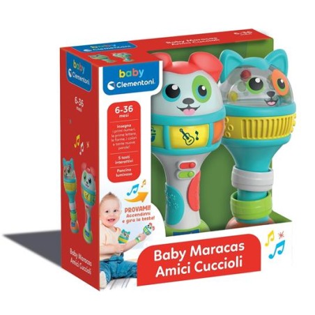 Clementoni 17985 - Baby Clementoni - Baby Maracas Amici Cuccioli