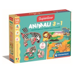 Clementoni 16460 - Sapientino - Montessori Animali 3 in 1