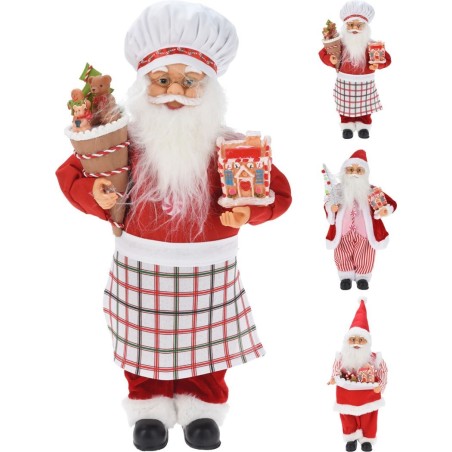 Koopman ADJ000050 - Babbo Natale Cuoco 45cm 3 Ass