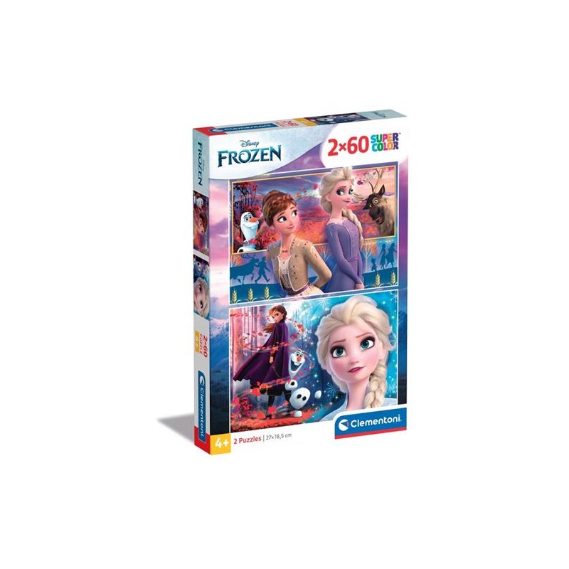 Clementoni 21609 - Puzzle 2 x 60 Pezzi - Frozen