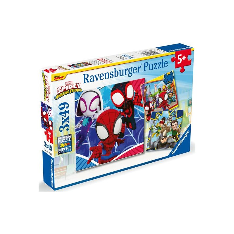 Ravensburger 57306 - Puzzle 3 x 49 Pezzi - Spidey