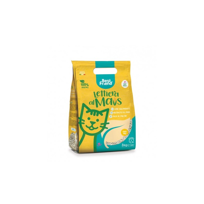 Best Friend 91472 - Lettiera per Gatti al Mais 3 Kg