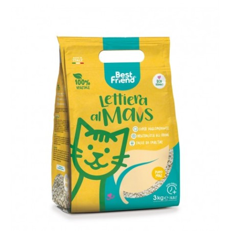 Best Friend 91472 - Lettiera per Gatti al Mais 3 Kg