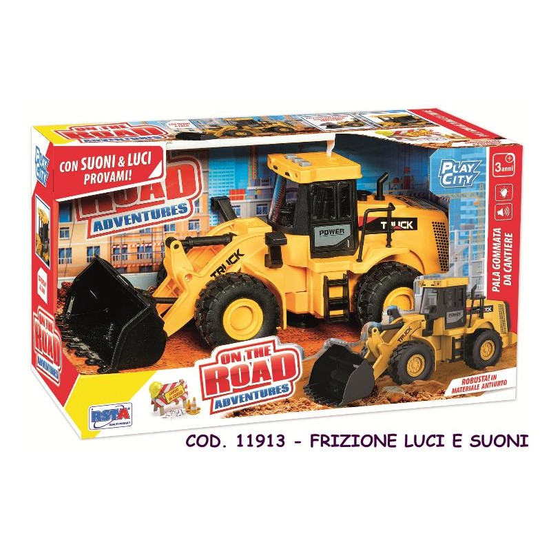 Rstoys 11913 - Ruspa Gommata a Frizione Luci e Suoni