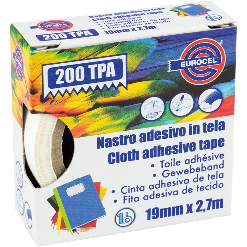 Sicad 117 - Nastro Adesivo Telato Bianco 19 mm x 2,7 m