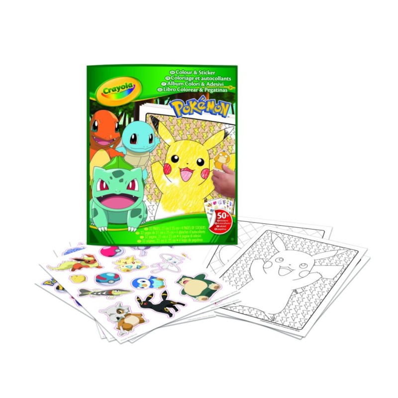 Crayola 2740 - Album Pokemon Colour & Sticker