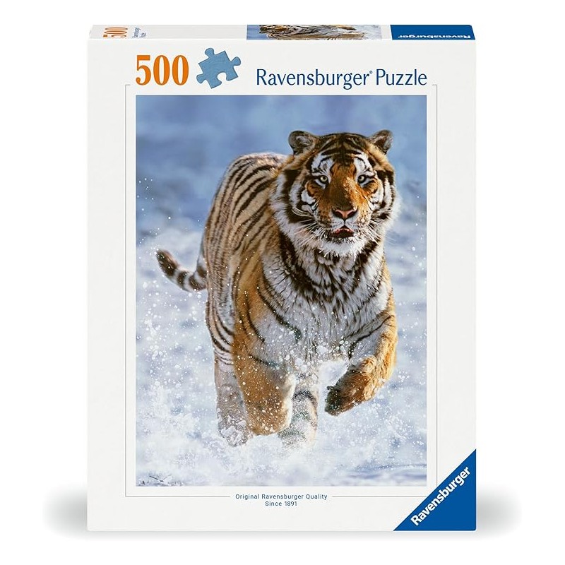 Ravensburger 00148 - Puzzle 500 Pezzi - Tigre Nella Neve