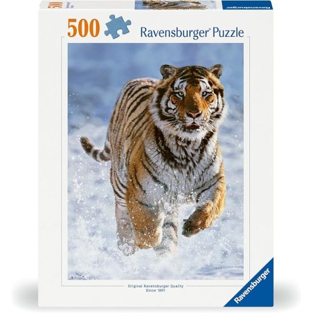 Ravensburger 00148 - Puzzle 500 Pezzi - Tigre Nella Neve