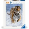 Ravensburger 00148 - Puzzle 500 Pezzi - Tigre Nella Neve