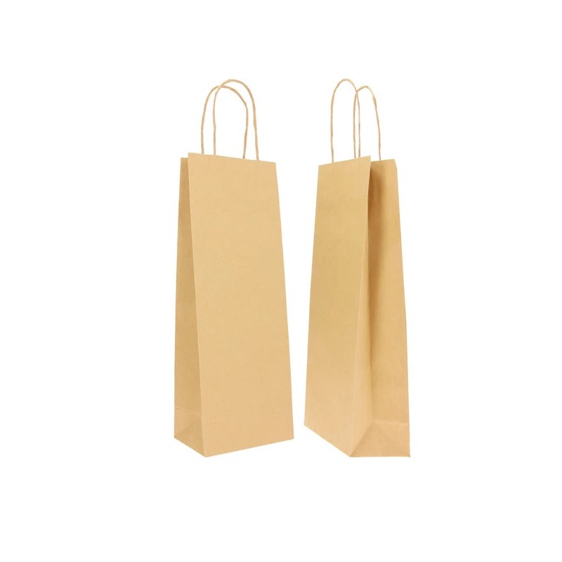 Mainetti 72215 - Shoppers in Carta Avana Bottiglie 14 x 9 x 38 cm Conf.20 pz