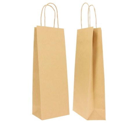 Mainetti 72215 - Shoppers in Carta Avana Bottiglie 14 x 9 x 38 cm Conf.20 pz