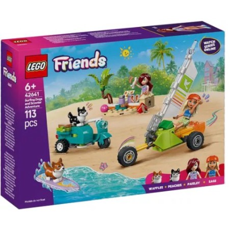 Lego 42641 - Friends - Avventure Canine su Windskate e Sidecar