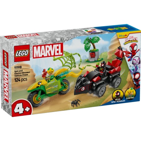 Lego 11198 - Marvel Super Heroes - Inseguimento sui Dino-Veicoli di Spin ed Electro