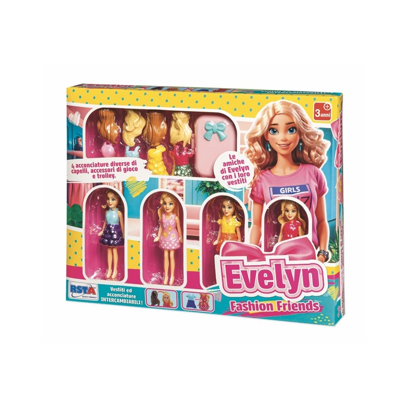 Rstoys 12067 - Playset Evelyn 4 Minibambole con Accessori