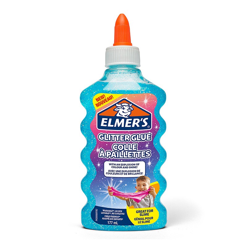 Elmers 7252 - Colla Glitter Per Slime Azzurro