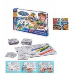 Carioca 40186 - Combi Puzzle Pirati Con Pennarelli