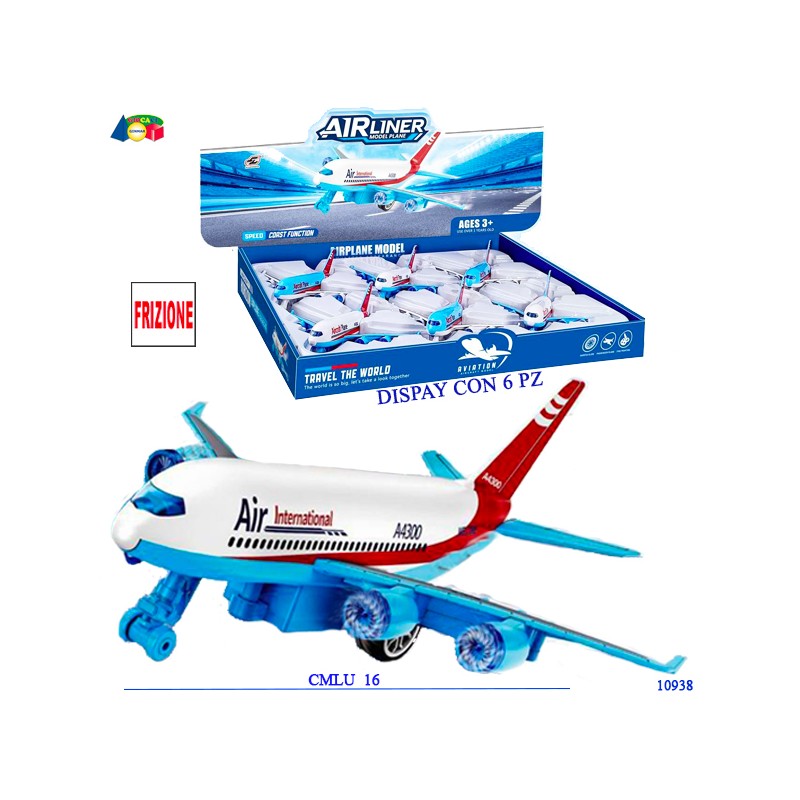 Ginmar 10938 - Aereo Frizione Display 6 pz