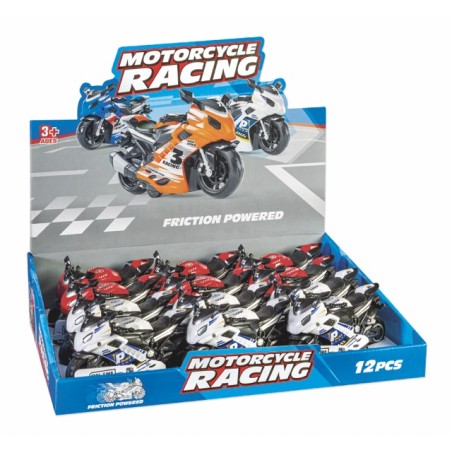 Rstoys 12110 - Moto a Frizione 14 cm Display 12 pz