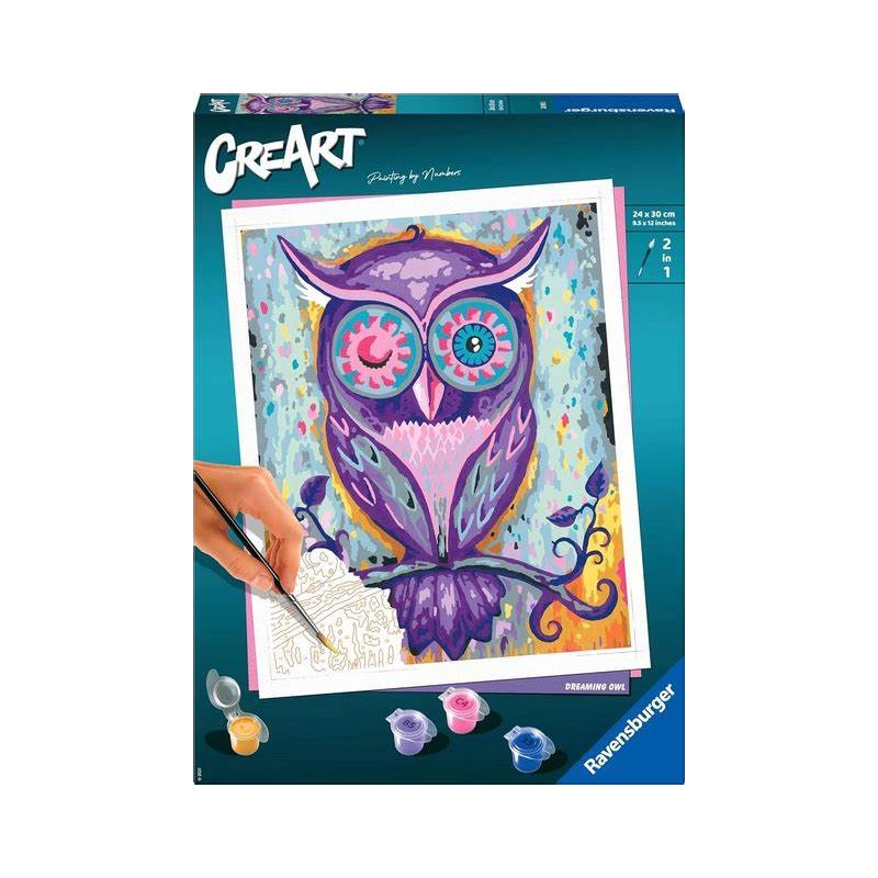 Ravensburger 28990 - Creart - Dreaming Owl Gufo 24 x 30 Cm