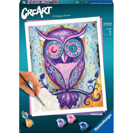 Ravensburger 28990 - Creart - Dreaming Owl Gufo 24 x 30 Cm