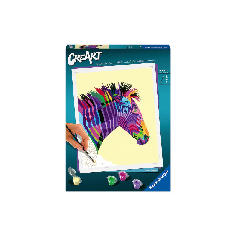 Ravensburger 28994 - Creart - Funky Zebra 24 x 30 cm