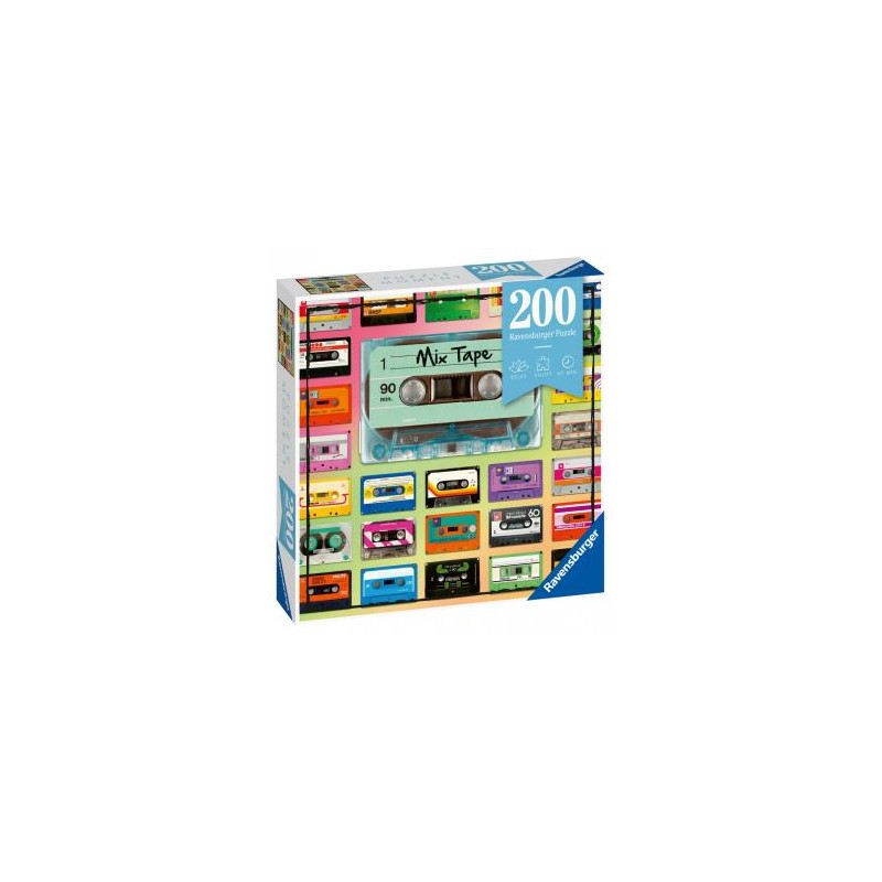 Ravensburger 12962 - Puzzle 200 Pezzi Mix Tape