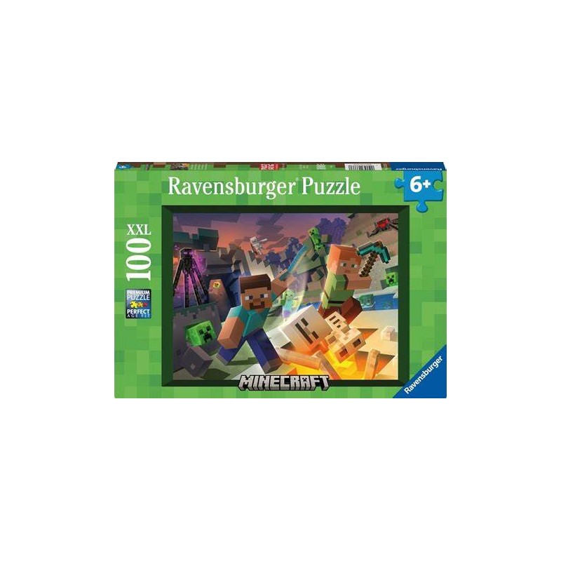 Ravensburger 13333 - Puzzle 100 Pezzi - Mostri di Minecraft