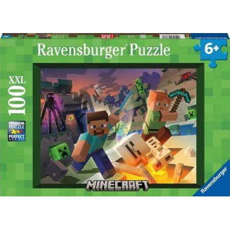 Ravensburger 13333 - Puzzle 100 Pezzi - Mostri di Minecraft