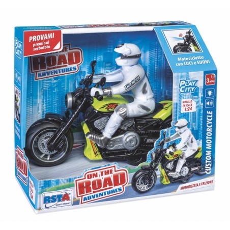 Rstoys 12096 - Moto con Pilota Luci e Suoni a Frizione