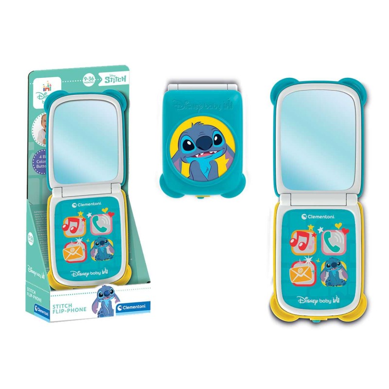 Clementoni 17519 - Disney Baby - Stitch Flip Phone