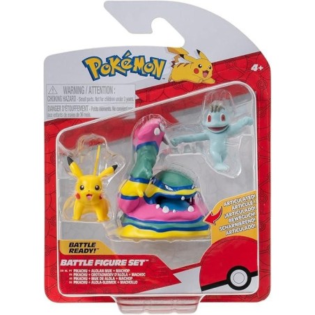 Rei Toys 20401 - Pokemon - Battle Figure Pikachu + Muk + Machop