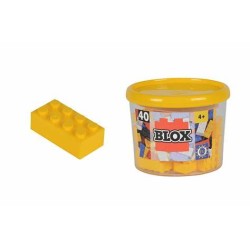 Simba 8857 - Blox Mattoncini Compatibili Barattolo 40 Pz Giallo