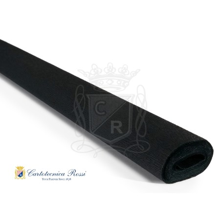 Cartotecnica Rossi 340 - Carta Crespa 60gr 50 x 250 Nero